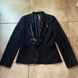 Priorities black sequins blazer